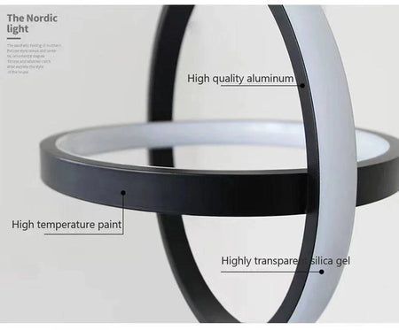 Luminaire Suspension design minimaliste noir – Référence : Vesper4732-ILLUMEEN.COM