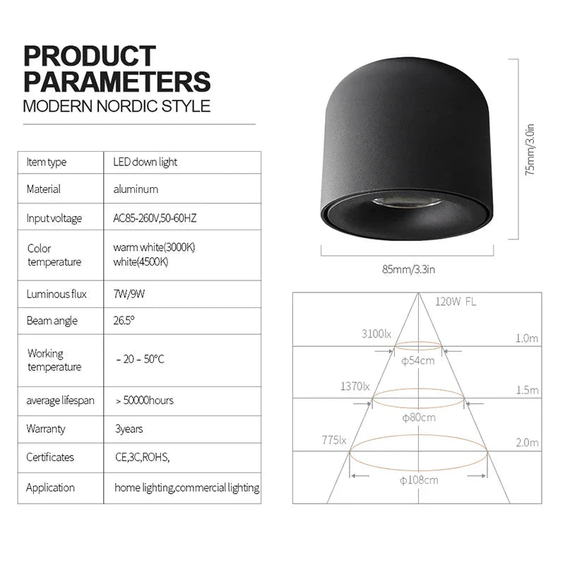 Luminaire Spot tête directionnelle argentée – Référence : Elian3847-ILLUMEEN.COM