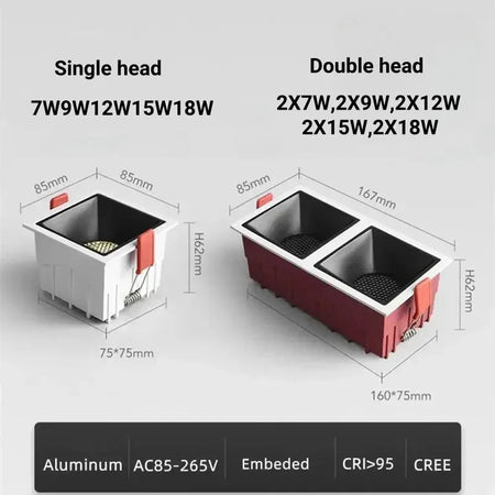 Luminaire Spot tête directionnelle argentée – Référence : Elina6732-ILLUMEEN.COM