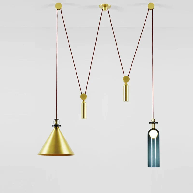 Luminaire Suspension design nordique en laiton – Référence : Alizée4823-ILLUMEEN.COM