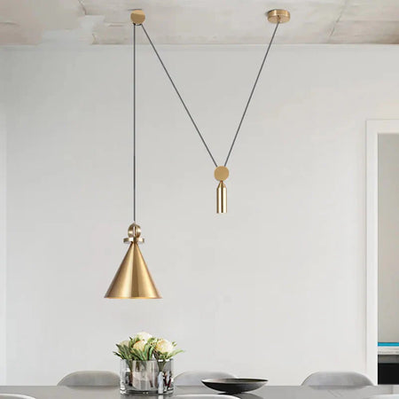 Luminaire Suspension design nordique en laiton – Référence : Alizée4823-ILLUMEEN.COM