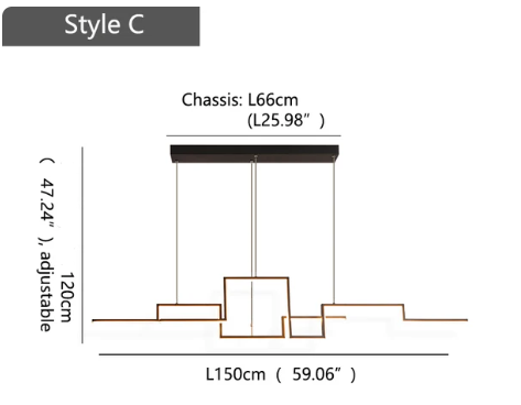 Luminaire Suspension géométrique moderne – Référence : Althéa5824-ILLUMEEN.COM
