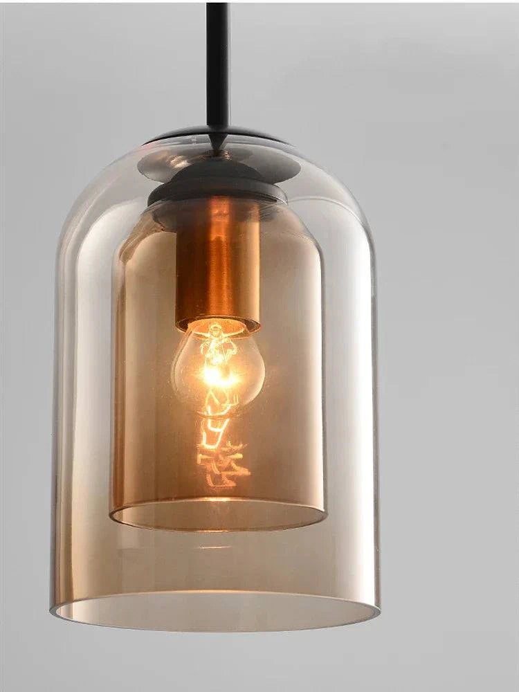 Luminaire Suspension verre double moderne – Référence : Fynia4739-ILLUMEEN.COM