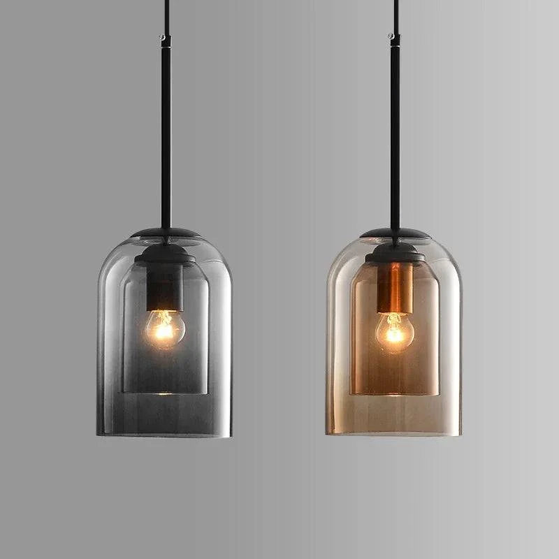 Luminaire Suspension verre double moderne – Référence : Fynia4739-ILLUMEEN.COM