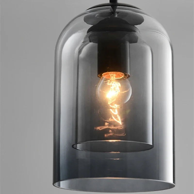 Luminaire Suspension verre double moderne – Référence : Fynia4739-ILLUMEEN.COM