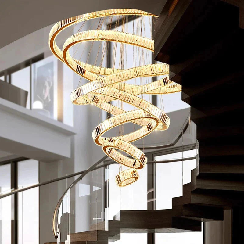 Luminaire Lustre design contemporain en fer et cristal – Référence : Aurelien7924-ILLUMEEN.COM