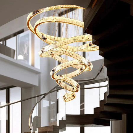 Luminaire Lustre design contemporain en fer et cristal – Référence : Aurelien7924-ILLUMEEN.COM