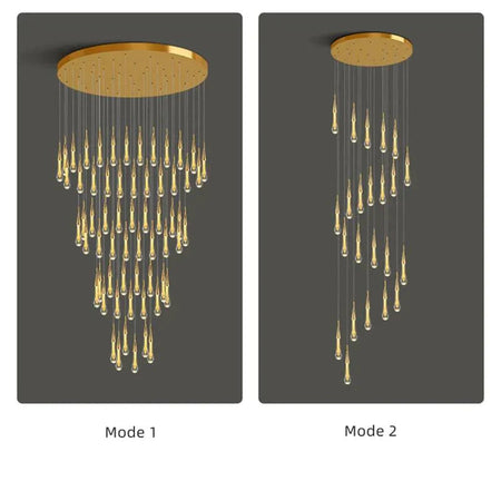 Luminaire Lustre design aérien aux courbes délicates – Référence : Marisol3478-ILLUMEEN.COM