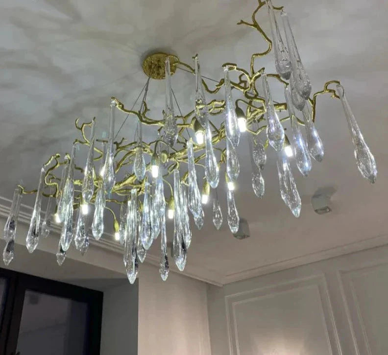 Luminaire Lustre éclat naturel artisanal – Référence : Elowen7345-ILLUMEEN.COM