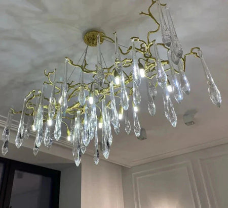 Luminaire Lustre éclat naturel artisanal – Référence : Elowen7345-ILLUMEEN.COM