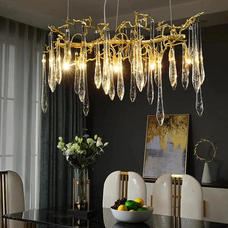 Luminaire Lustre éclat naturel artisanal – Référence : Elowen7345-ILLUMEEN.COM