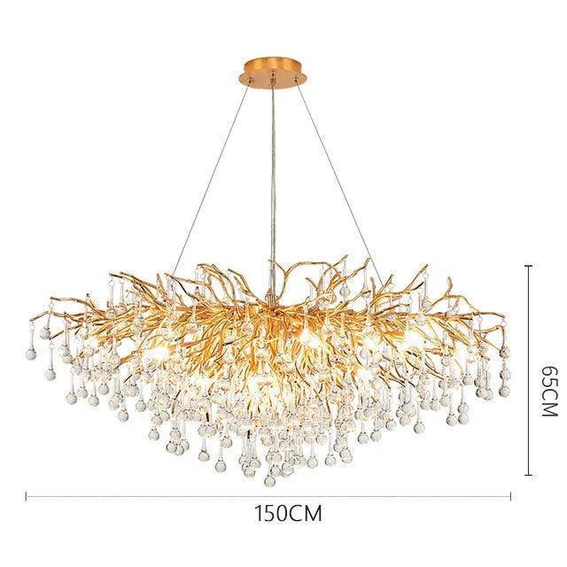 Luminaire Lustre design aérien en cristal – Référence : Elowen3765-ILLUMEEN.COM