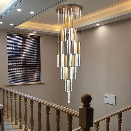 Luminaire Lustre cascade élégante en verre – Référence : Elowen5832-ILLUMEEN.COM