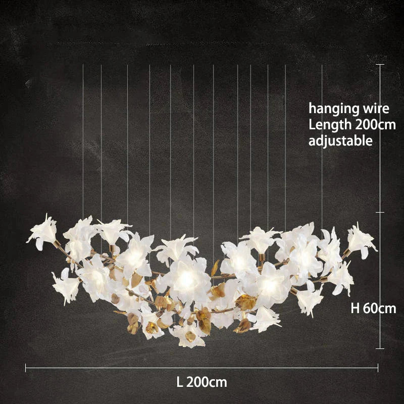 Luminaire Lustre design aérien en verre – Référence : Elowen5983-ILLUMEEN.COM