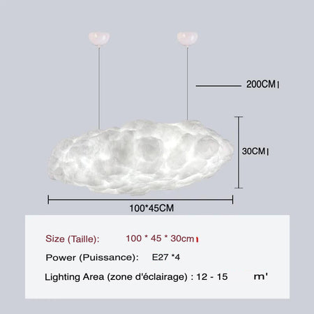 Luminaire Suspension forme organique blanche – Référence : Mylène4723-ILLUMEEN.COM