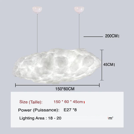 Luminaire Suspension forme organique blanche – Référence : Mylène4723-ILLUMEEN.COM
