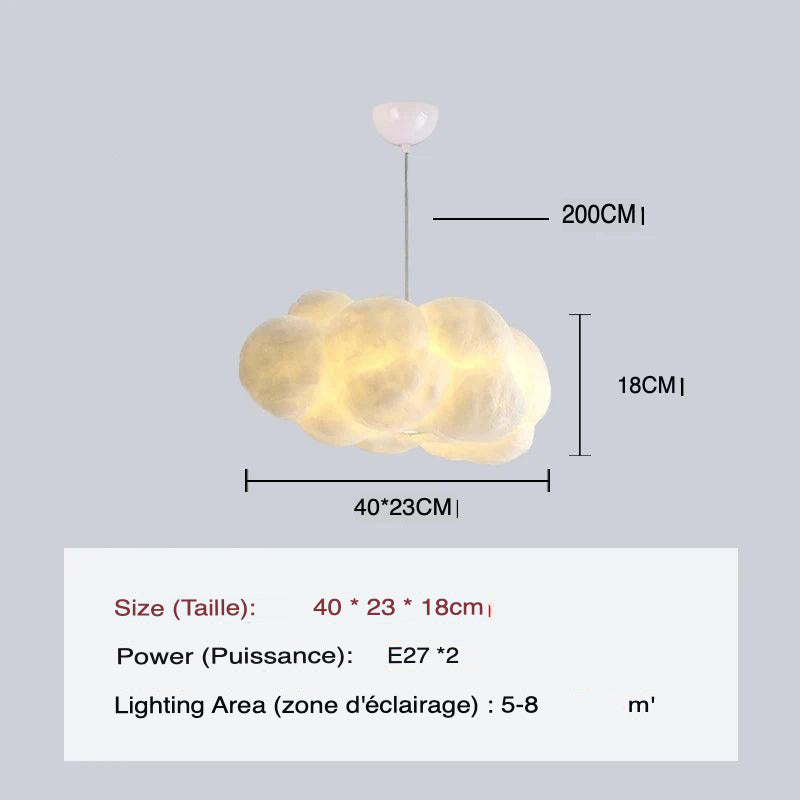Luminaire Suspension forme organique blanche – Référence : Mylène4723-ILLUMEEN.COM