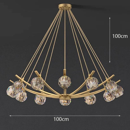 Luminaire Suspension globes élégants en métal doré – Référence : Marélie4832-ILLUMEEN.COM