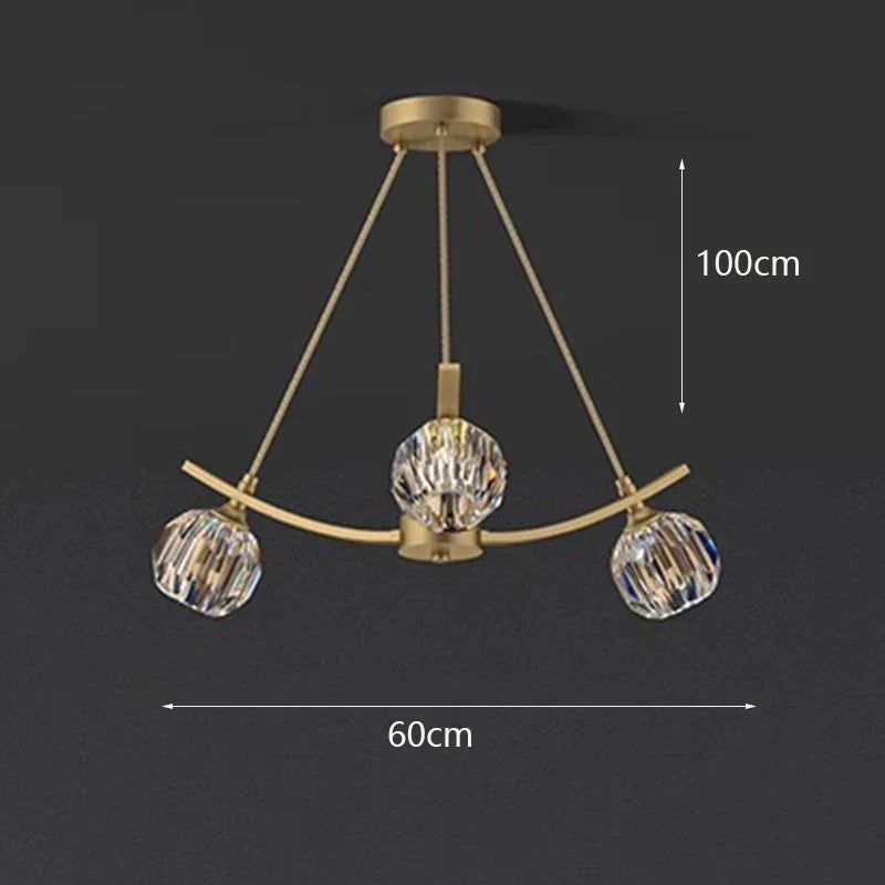 Luminaire Suspension globes élégants en métal doré – Référence : Marélie4832-ILLUMEEN.COM