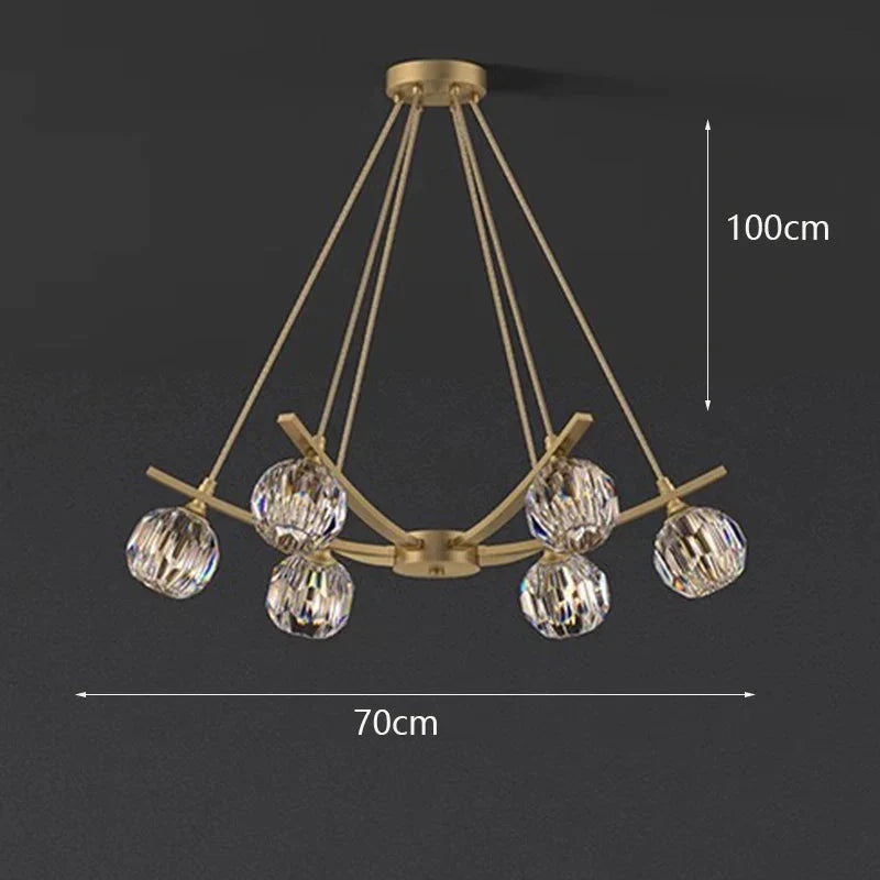 Luminaire Suspension globes élégants en métal doré – Référence : Marélie4832-ILLUMEEN.COM