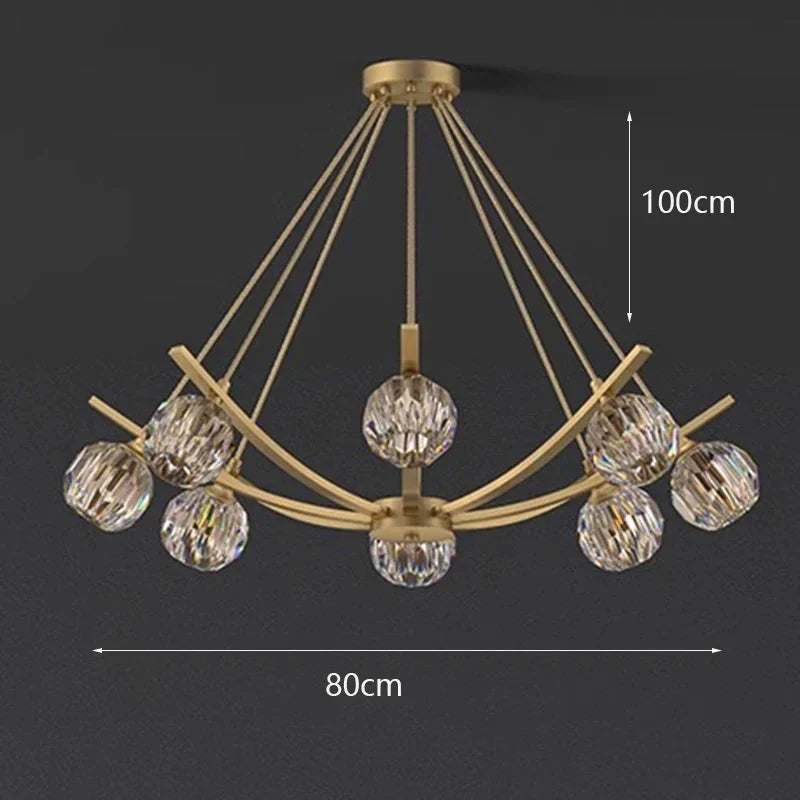 Luminaire Suspension globes élégants en métal doré – Référence : Marélie4832-ILLUMEEN.COM