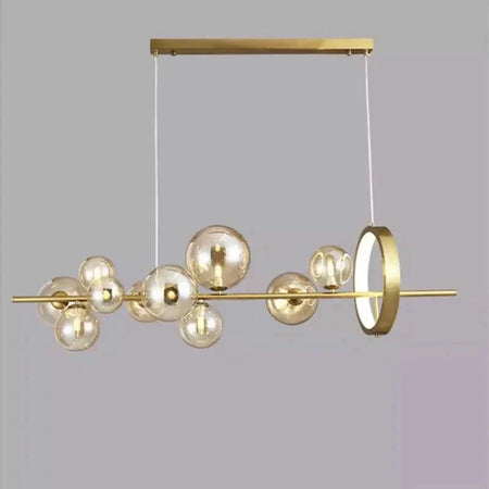 Luminaire Suspension sphérique élégant en verre transparent – Référence : Marvyn9624-ILLUMEEN.COM