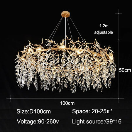 Luminaire Suspension design contemporain en cristal – Référence : Amélio5823-ILLUMEEN.COM