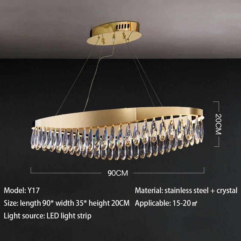 Luminaire Suspension design contemporain en cristal – Référence : Malin2048-ILLUMEEN.COM