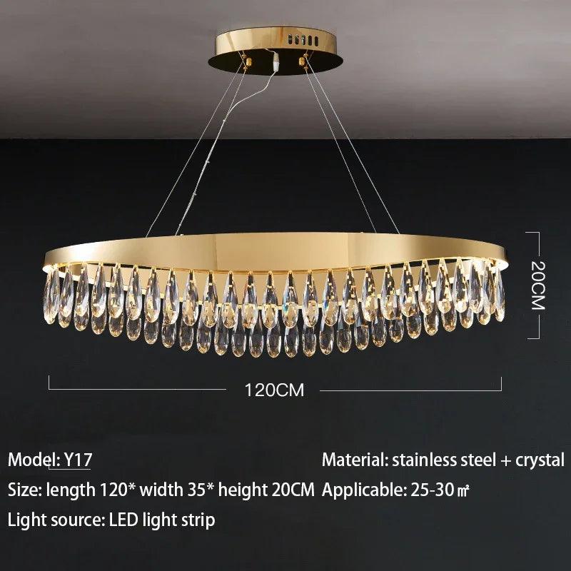 Luminaire Suspension design contemporain en cristal – Référence : Malin2048-ILLUMEEN.COM