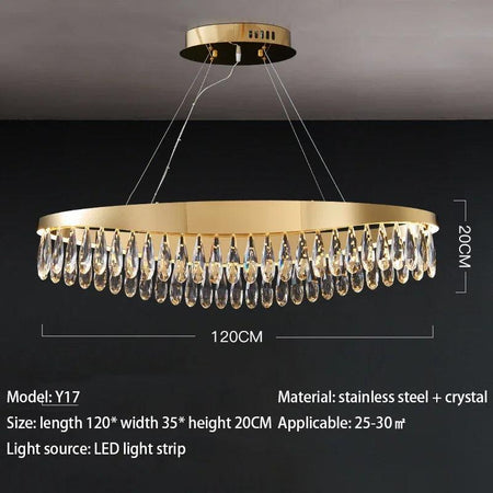Luminaire Suspension design contemporain en cristal – Référence : Malin2048-ILLUMEEN.COM