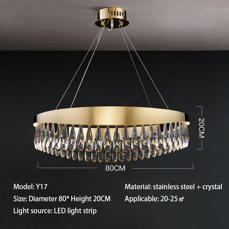 Luminaire Suspension design contemporain en cristal – Référence : Malin2048-ILLUMEEN.COM