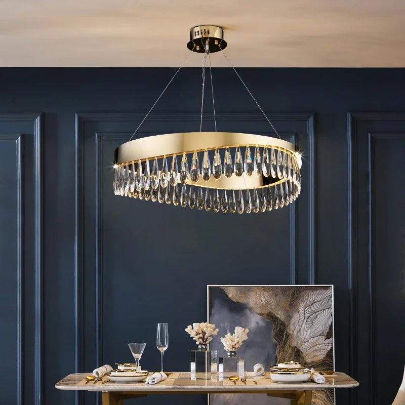 Luminaire Suspension design contemporain en cristal – Référence : Malin2048-ILLUMEEN.COM
