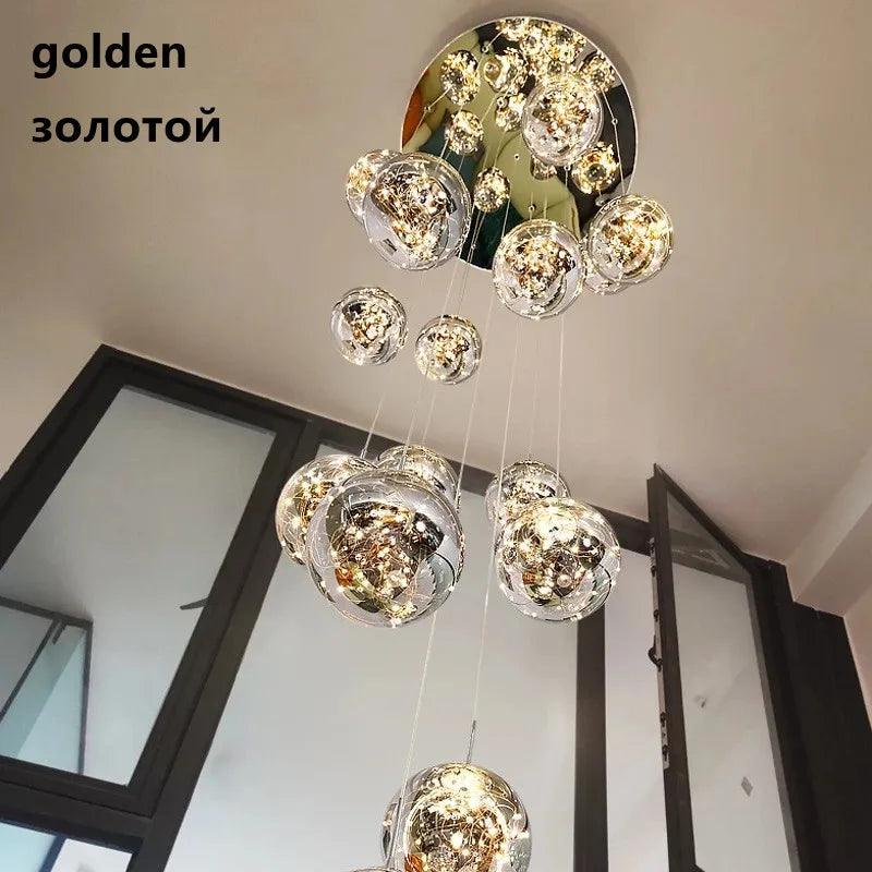Luminaire Suspension verre et cristal – Référence : Kaïra5723-ILLUMEEN.COM