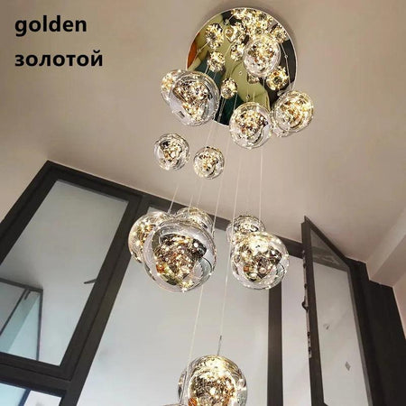 Luminaire Suspension verre et cristal – Référence : Kaïra5723-ILLUMEEN.COM