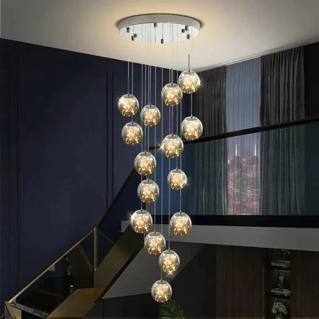 Luminaire Suspension verre et cristal – Référence : Kaïra5723-ILLUMEEN.COM