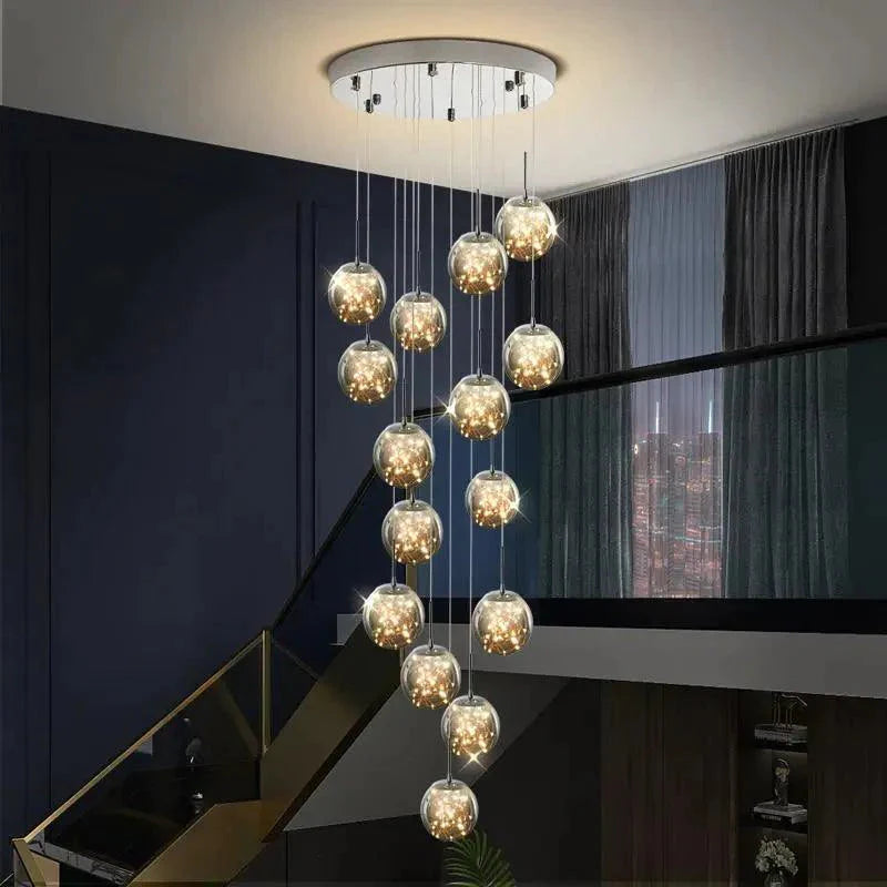 Luminaire Suspension verre et cristal – Référence : Kaïra5723-ILLUMEEN.COM