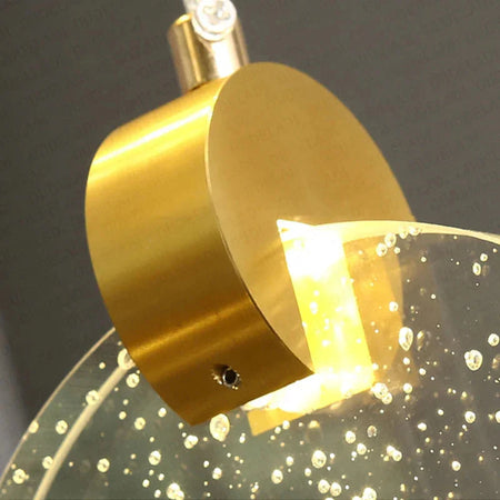 Luminaire Suspension cristal doré élégant – Référence : Isolde4732-ILLUMEEN.COM