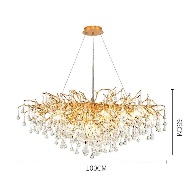 Luminaire Lustre design contemporain en cristal – Référence : Maelis8471-ILLUMEEN.COM
