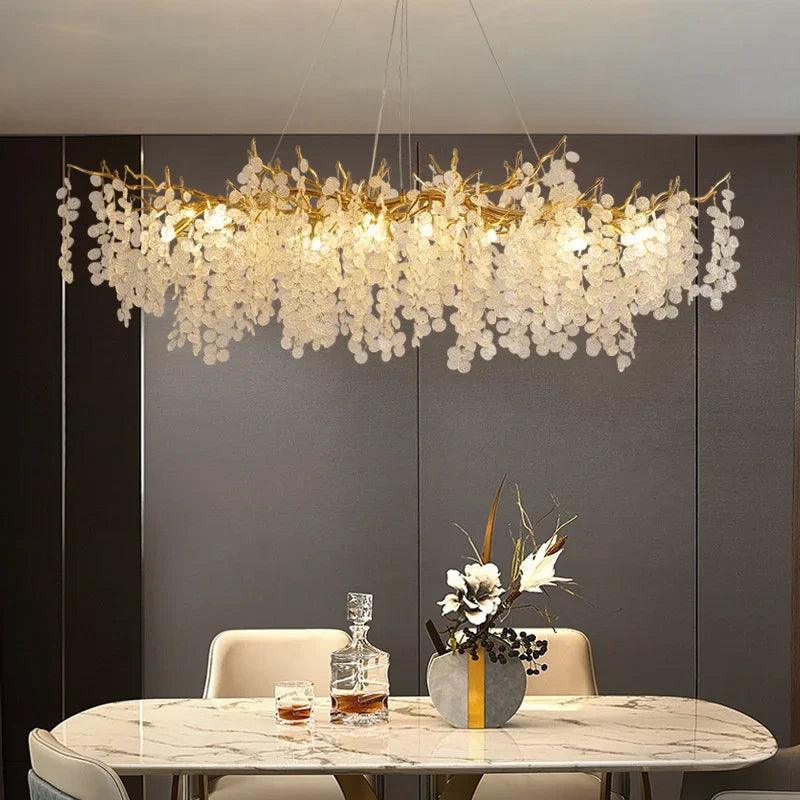 Luminaire Lustre design contemporain en cristal – Référence : Maelis8471-ILLUMEEN.COM
