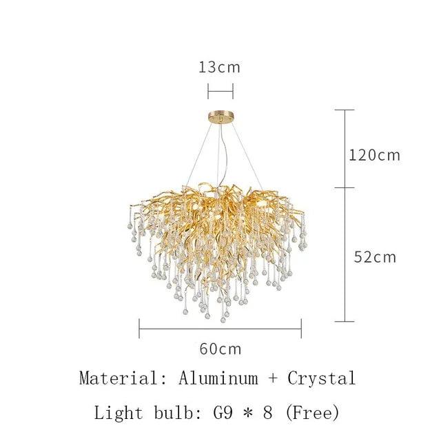 Luminaire Lustre design contemporain en cristal – Référence : Maelis8471-ILLUMEEN.COM