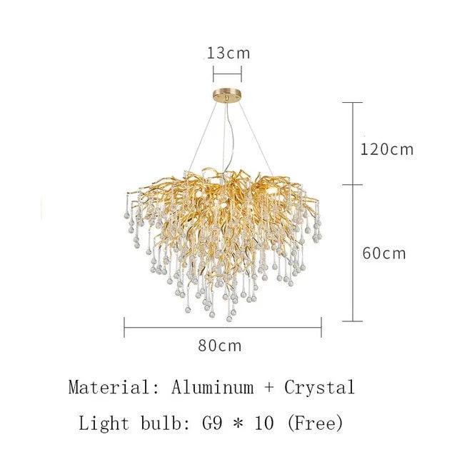 Luminaire Lustre design contemporain en cristal – Référence : Maelis8471-ILLUMEEN.COM