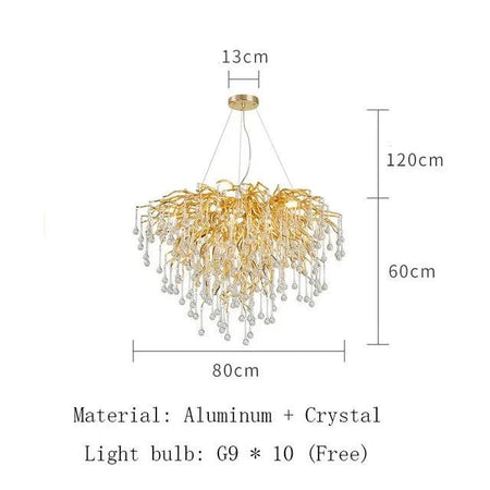Luminaire Lustre design contemporain en cristal – Référence : Maelis8471-ILLUMEEN.COM