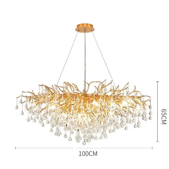 Luminaire Lustre design contemporain en cristal – Référence : Maelis8471-ILLUMEEN.COM