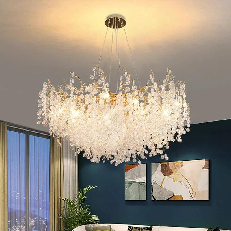 Luminaire Lustre design contemporain en cristal – Référence : Maelis8471-ILLUMEEN.COM