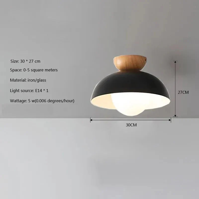 Luminaire Plafonnier design élégant en bois et métal – Référence : Maelis4723-ILLUMEEN.COM