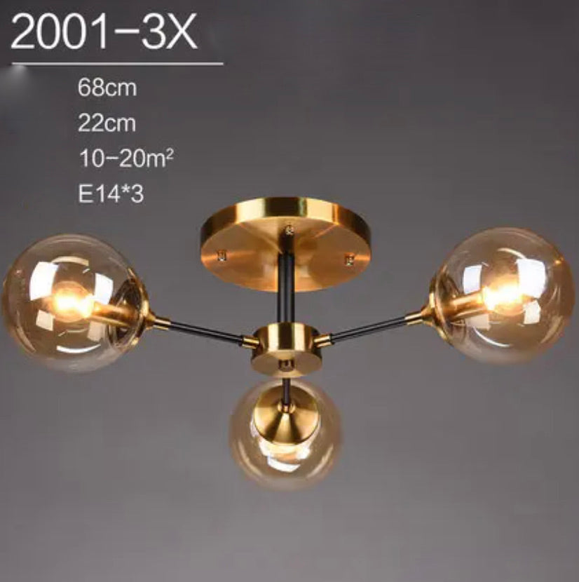 Luminaire Plafonnier verre et métal élégant – Référence : Mylan4820-ILLUMEEN.COM