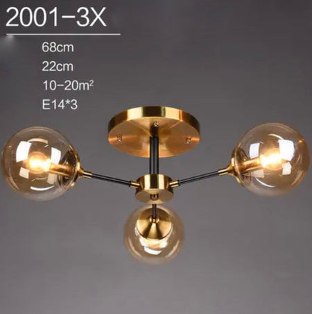 Luminaire Plafonnier verre et métal élégant – Référence : Mylan4820-ILLUMEEN.COM