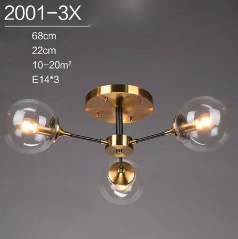 Luminaire Plafonnier verre et métal élégant – Référence : Mylan4820-ILLUMEEN.COM