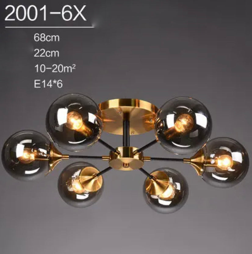 Luminaire Plafonnier verre et métal élégant – Référence : Mylan4820-ILLUMEEN.COM