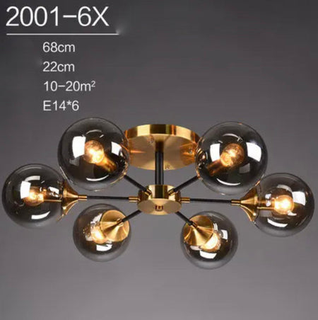 Luminaire Plafonnier verre et métal élégant – Référence : Mylan4820-ILLUMEEN.COM